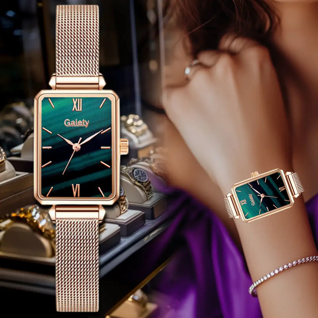 Reloj De Dama en Tono Verde