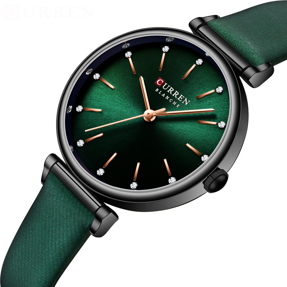 Reloj Curren 9081 Verde Pulso en Cuero