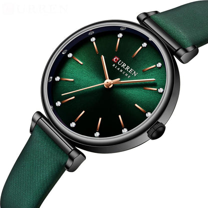 Reloj Curren 9081 Verde Pulso en Cuero