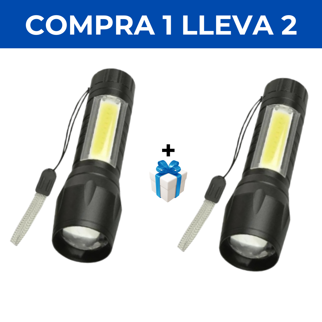 COMPRA 1 LLEVA 2 - Linterna Tactica Recargable