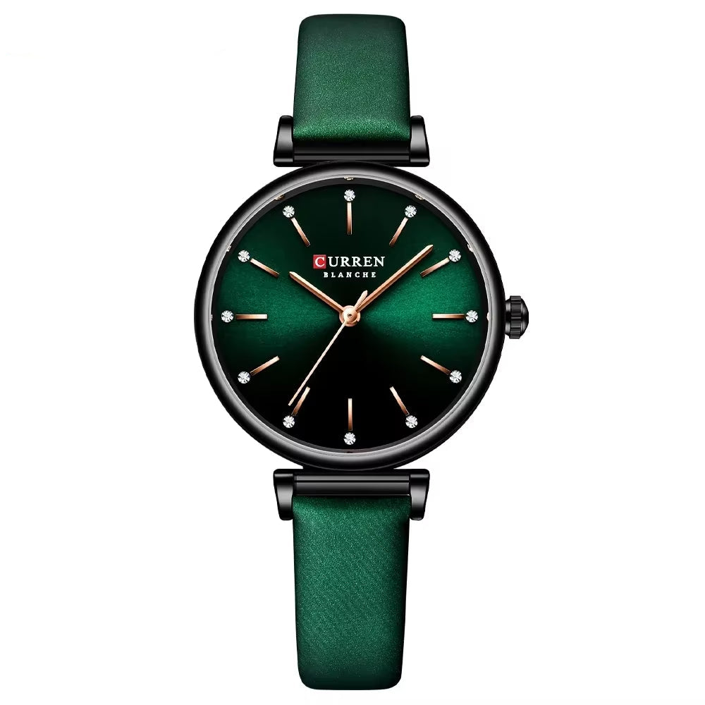 Reloj Curren 9081 Verde Pulso en Cuero