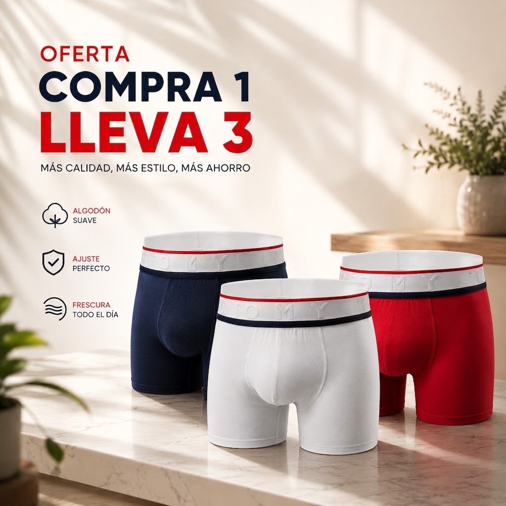 Compra 1 Lleva 3 - Boxer Tommy