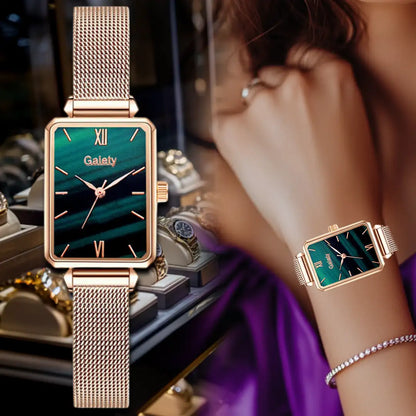 Reloj De Dama en Tono Verde