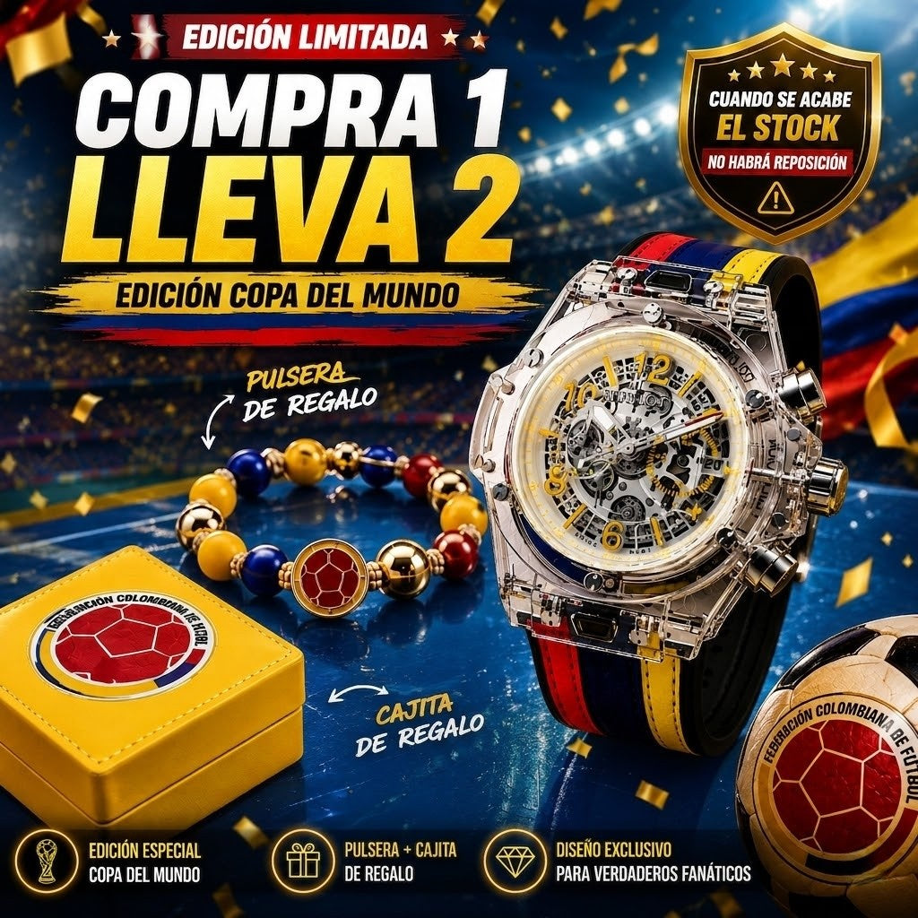 Compra 1 y Lleva 2: Reloj Hublot + Pulsera y Estuche GRATIS