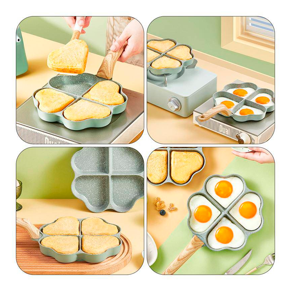 SARTEN 4 PUESTOS DISEÑO CORAZON