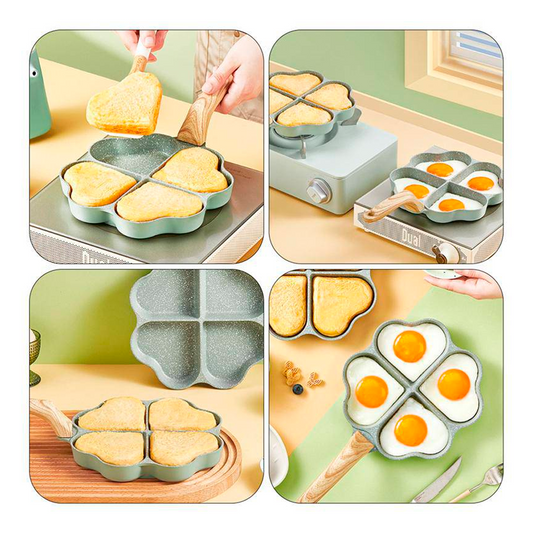 SARTEN 4 PUESTOS DISEÑO CORAZON